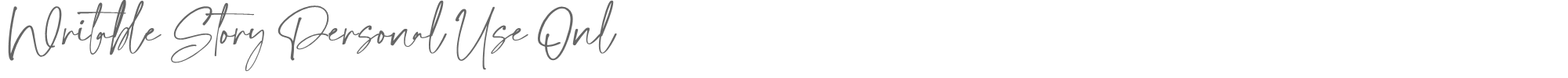 Sample characters Writable Story Font